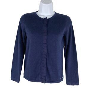 Vineyard Vines Ribbon Cardigan Girls Medium‎ Nautical Navy Blue NWT CJ-1661